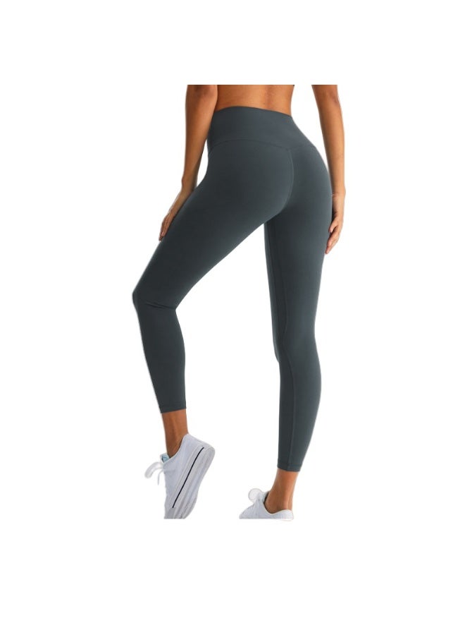 NIBEMINENT Essential/Pure&Plain 7/8 Leggings, High Waisted Compression Soft Pants Workout Athletic Yoga Pants 24" - Image 1