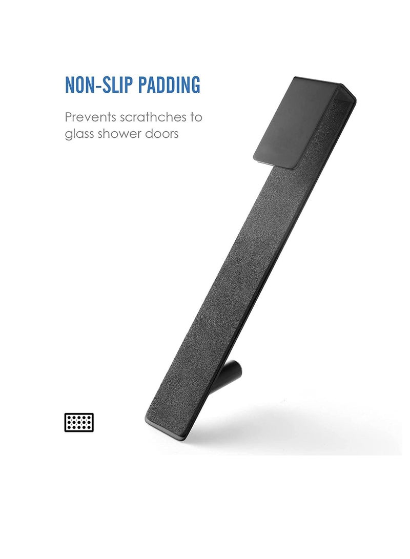 Extended Shower Door Hooks 7 Inch, Robe Hook Over for Bathroom Frameless Glass Door, Towel Hook（2Pack,Black） - Image 3
