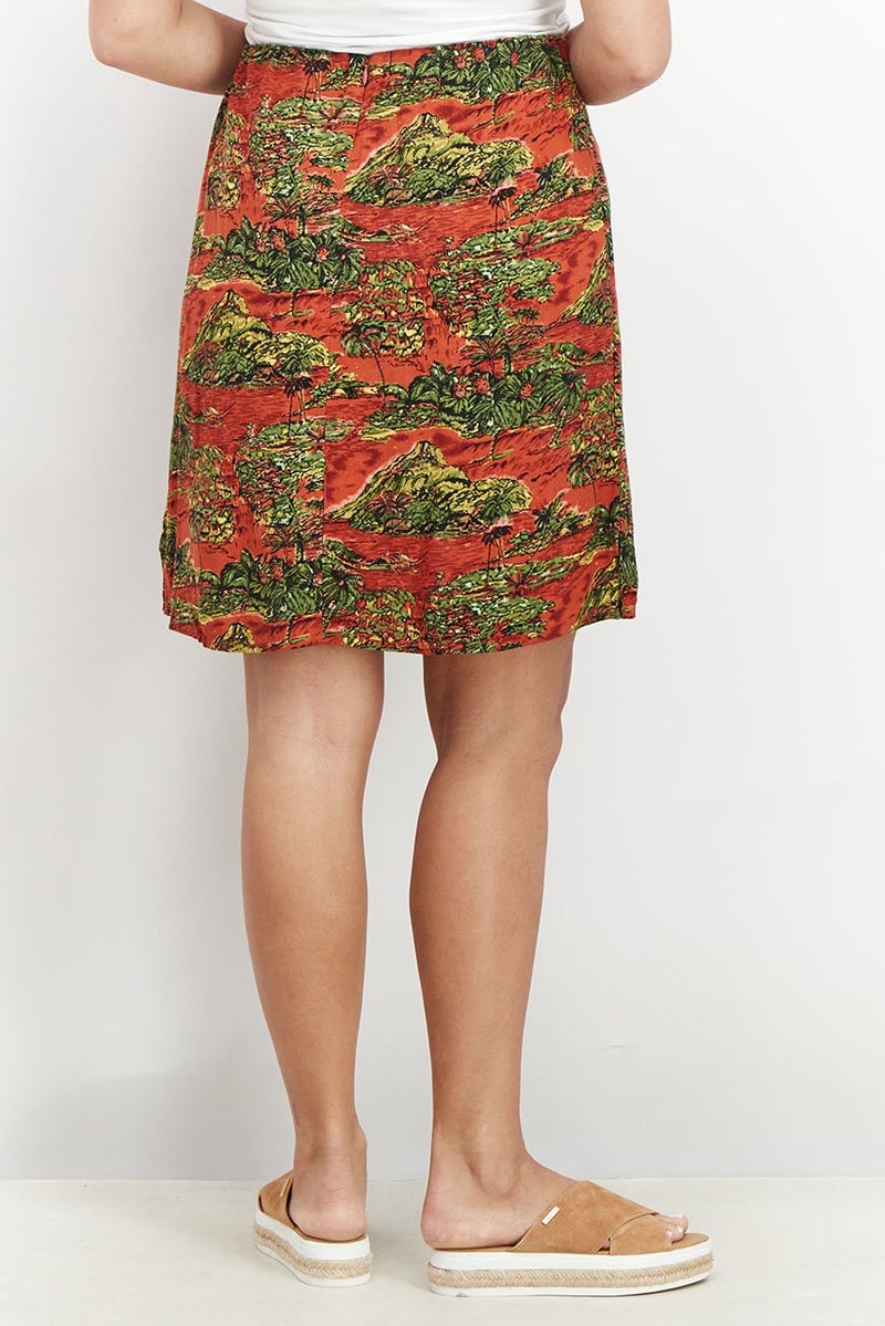rvca Women Allover Print Mini Skirt, Multicolor - Image 4