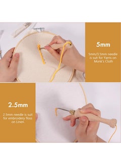 Pllieay Pllieay 33Pcs Punch Needle Kit, Yarn for Crocheting Bulk, Punch Needle Kits Adults Beginner with Embroidery Hoop, White Felt, Knitting Yarn for Embroidery Floss Cross Stitching Beginner  - Image 5