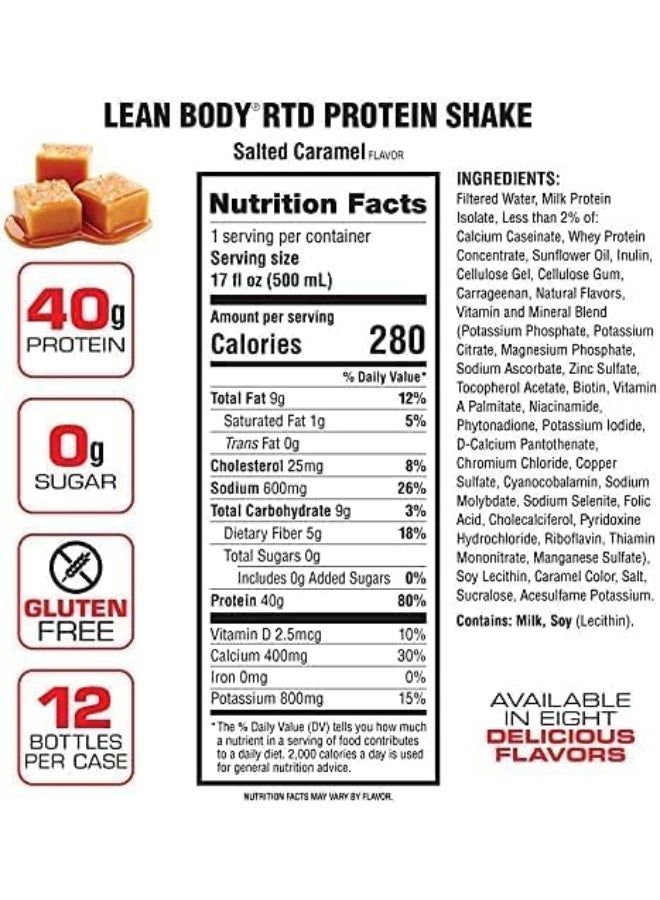 LABRADA Lean Body Ready-To-Drink Protein Shake 500Ml Salted Caramel - Image 5