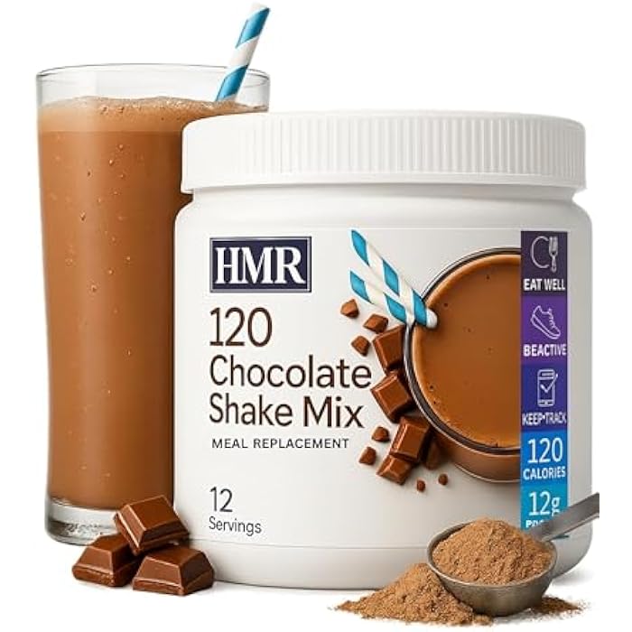 HMR 120 Chocolate Shake Meal Replacement Powder | Chocolate Shake Mix to Support Healthy Weight Loss | 12g of Protein | Nutritional Drink | Low Calorie Food | 12 Servings - Image 1