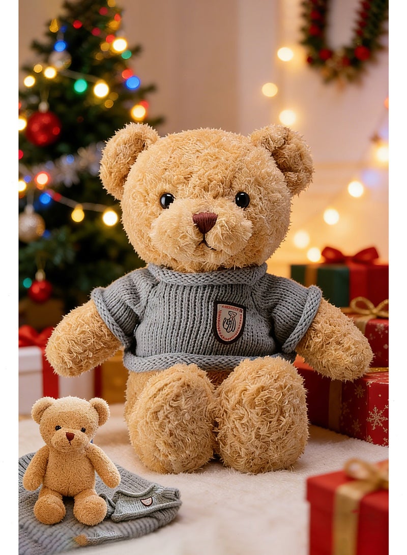 بوميفار هدية رمضان للأطفال ، دمية دب قطيفة 30 سم ، لعبة حيوانات محشوة ناعمة ومحبوبة ، هدية للأطفال الأولاد والبنات (بني) - Image 1