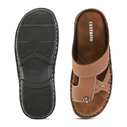 Centrino Sandal for Men | Grip Insole for Stability | Modern Look with Straps | Comfortable Footwear 9263-3 - Image 4
