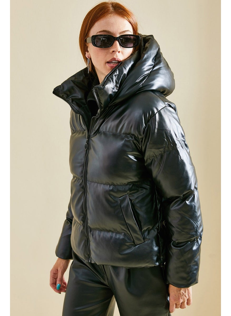 Hooded Collar Leather Coat - pzsku/Z8D32610C5FE54EE4D08CZ/45/_/1726143085/dc112cb9-cd89-4395-9d40-1c410a6948e4