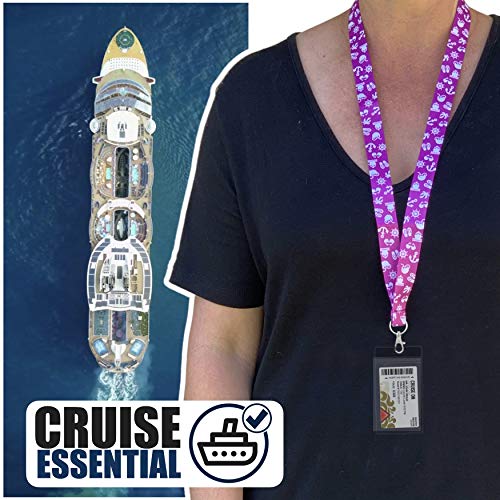 Cruise On Lanyards for Cruise Ship Cards (2-Pack) in 2026 & 2027, Cruise Lanyard with ID Holder, Detachable Key Card Badge & Waterproof Ship Card Holder (Purple) - Image 2