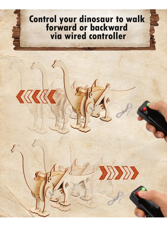 Poraxy مجموعة من 4 ألعاب ديناصورات للأطفال، مجموعة 812 جذع، ألعاب للأولاد بعمر 810 سنوات، نموذج ألغاز خشبي ثلاثي الأبعاد، مجموعة روبوت، مشاريع تعليمية علمية، هدايا للأولاد والبنات بعمر 8 9 10 11 12 - Image 5