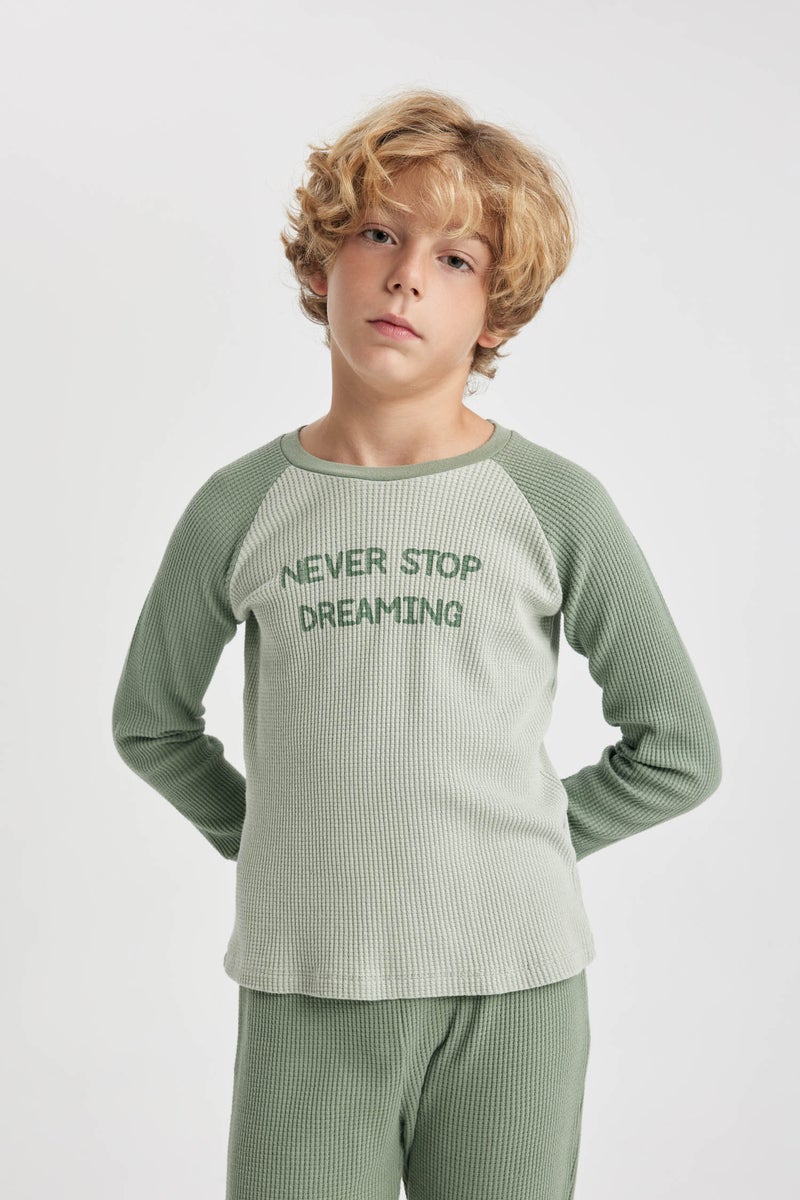 DeFacto Boy 2 piece Regular Fit Knitted Pyjamas  - Image 4
