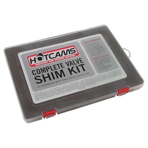 Hot Cams HCSHIM02 Complete Shim Kit Compatible with/Replacement for Arctic Cat ATV DVX 400 /Honda CRF 450R CRF450X TRX 450ER TRX 450R /Kawasaki KFX 400 KFX 450R KLX 450R KX 450F/Suzuki - Image 1
