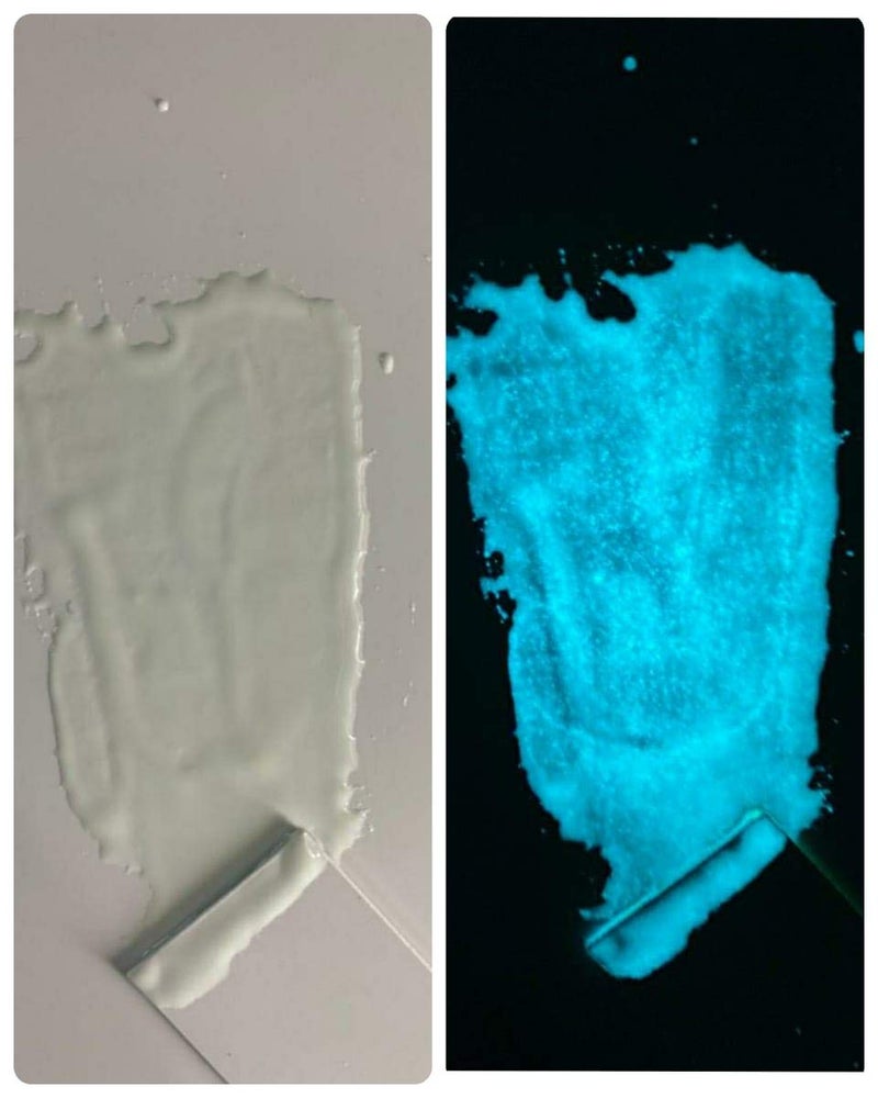 JASH Glow Paint 50gm(80ml) Blue Green. Our Water Base Acrylic Glow Paint can be Easily Applied on Multiple Surfaces, Dries Fast, Glow time: 8-12hours. - Image 2