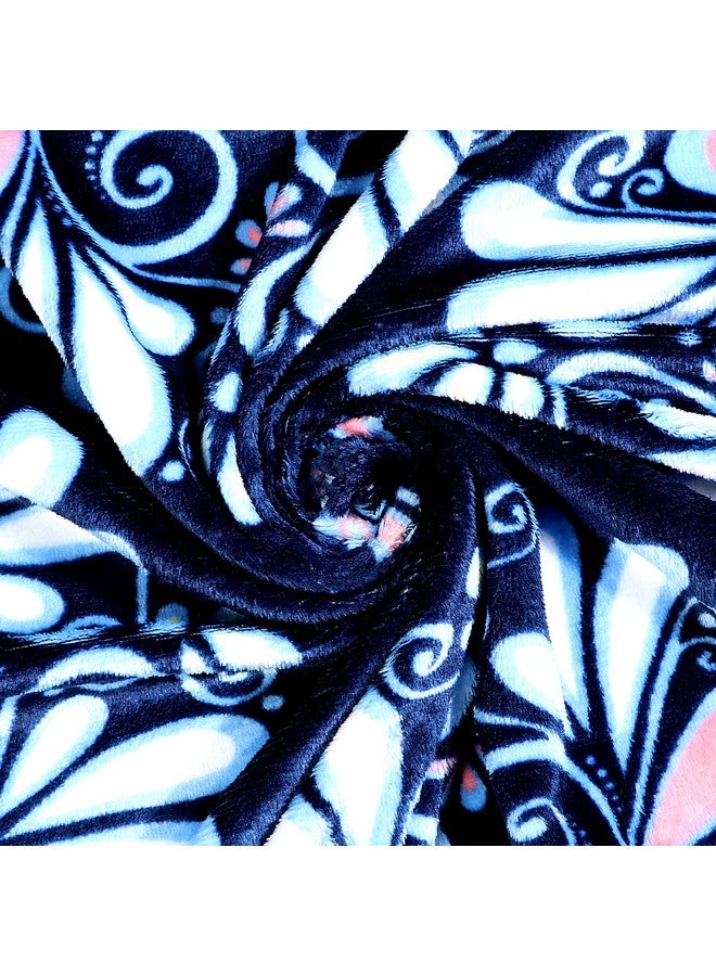 RD TREND Abstract 300 TC 190 GSM Flannel Warm Bedsheets for Winter, Double Flat Size 90 x 100 Inches, 2 Pillow Covers 18 x 28 Inches (Blue Chakri, Double Flat) - Image 5