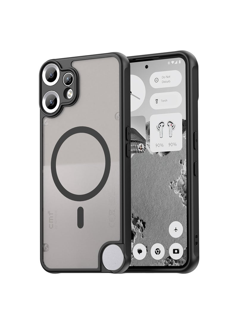 general Frosted Magnetic Case Compatible with Nothing CMF Phone2Pro Wireless Charging Case, 4 Corners Airbag Anti-Drop Case for Nothing CMF Phone2Pro