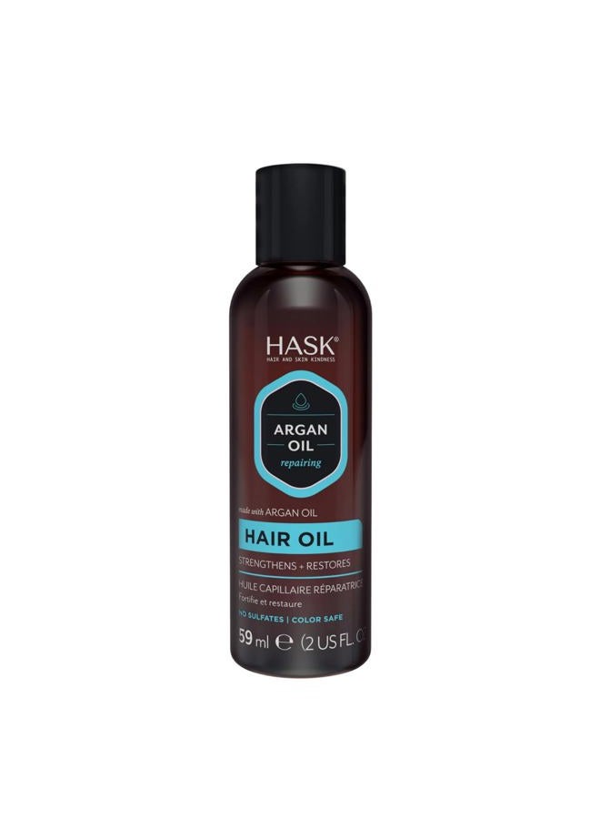 HASK ARGAN Repairing Hair Oil Shine Hair Oil for All Hair Types, Vegan, Color Safe, Gluten-free, Sulfate-free, Paraben-free - 2 Oz - Image 4