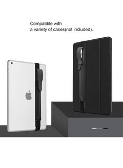 Y&D Pencil Holder with USB Adapter Pocket, Compatible Apple (1st/2nd Generation) Premium Vegan Leather Case Sleeve Pouch, Elastic Black  - Image 5