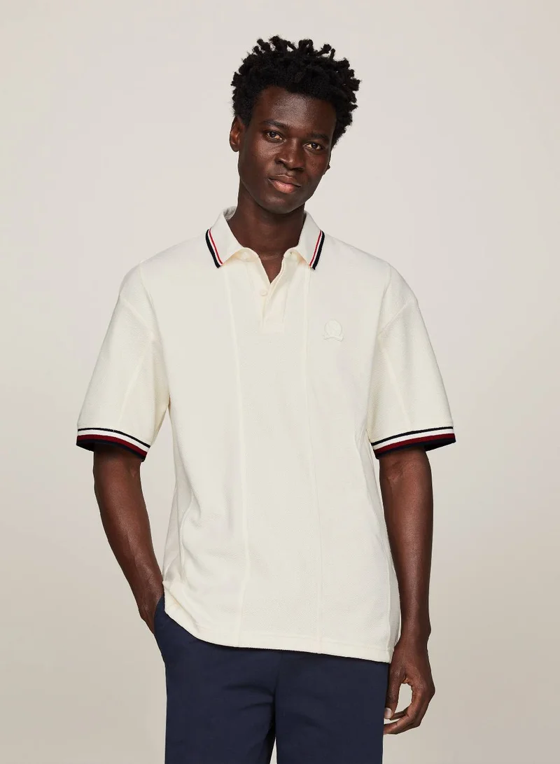TOMMY HILFIGER Crest Panelled Tipped Regular Polo