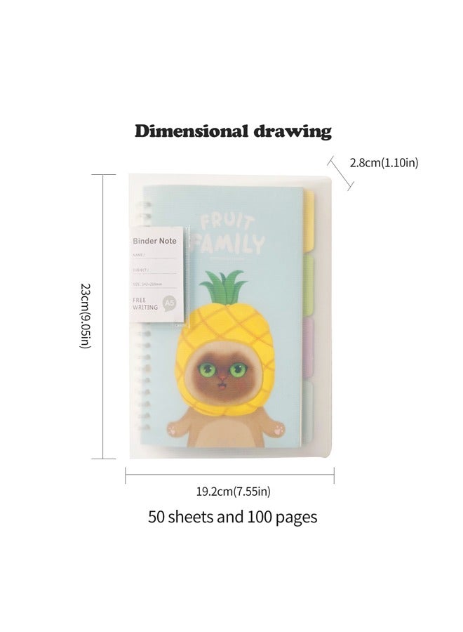 XIANGYU A5 Diary Transparent PP Cover Refillable Spiral Note Book Loose Leaf Binder Journal Notebook  - Image 2