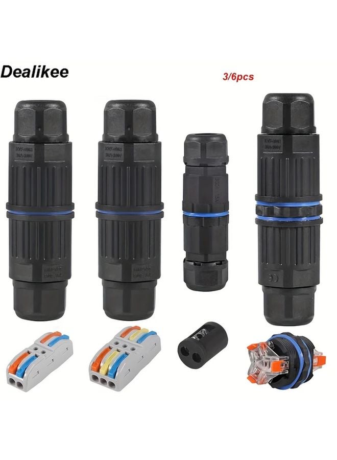 3pcs Waterproof Lever Terminal Block Connector 2 Pin 3 Pin 4 Pin 5 Pin For Outdoor Electrical Box Wire Connection - Image 2