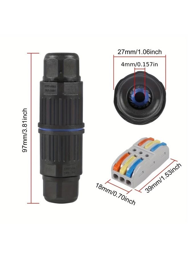 3pcs Waterproof Lever Terminal Block Connector 2 Pin 3 Pin 4 Pin 5 Pin For Outdoor Electrical Box Wire Connection - Image 3