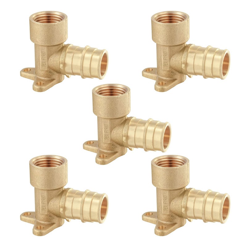 EFIELD Pex A Expansion Fittings 34x 12 Female NPT Dropear Elbow F1960 Pack of 5PEX19600865PCS