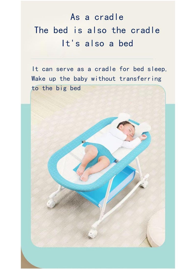 Generic - Foldable Baby Changing Table with Wheels and Storage Bag Nursery Organizer for Newborn Essentials - Image 1