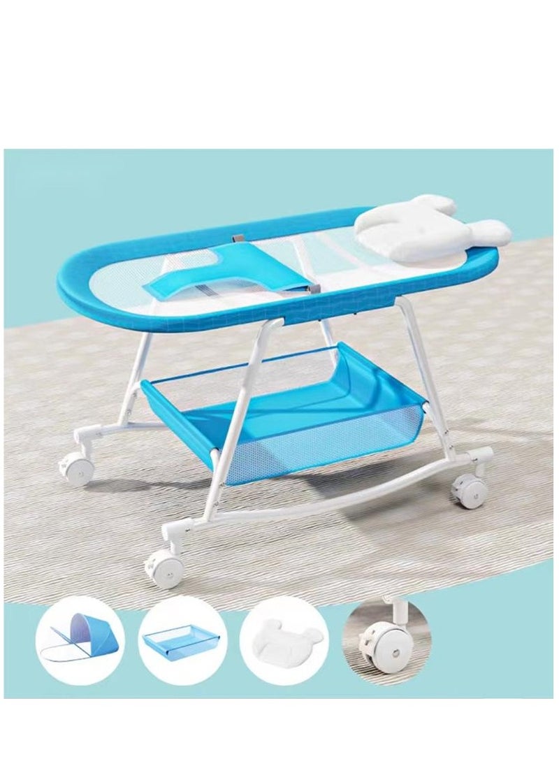 Generic - Foldable Baby Changing Table with Wheels and Storage Bag Nursery Organizer for Newborn Essentials - Image 1