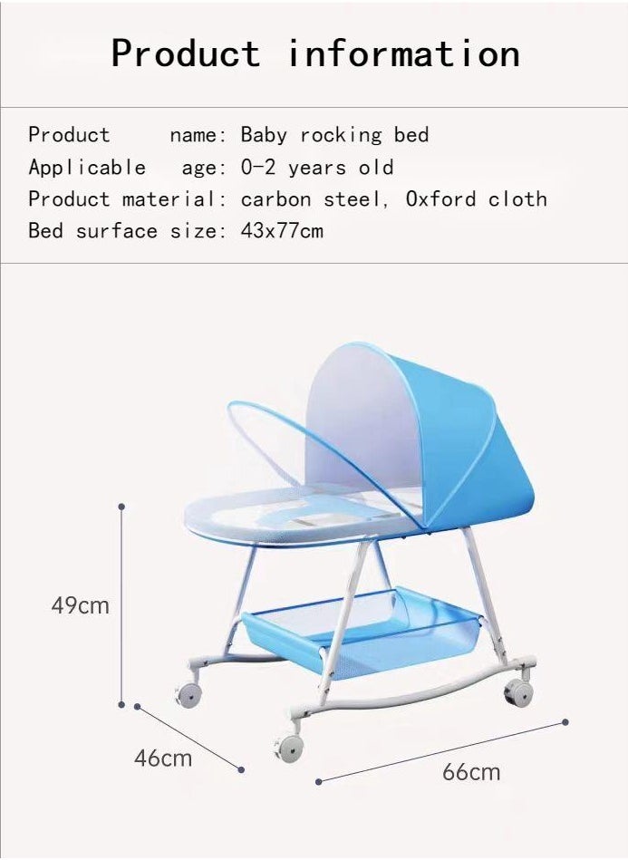 Generic - Foldable Baby Changing Table with Wheels and Storage Bag Nursery Organizer for Newborn Essentials - Image 1