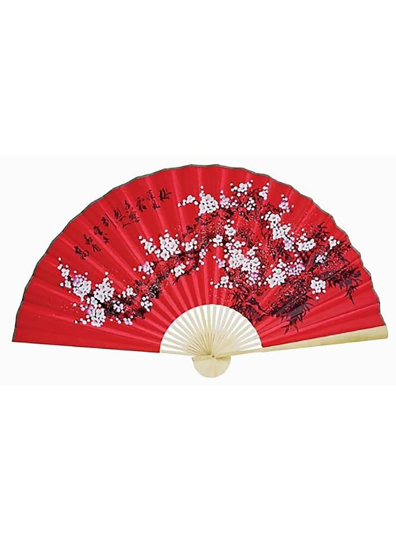 Oriental-Decor 1 X Large 35 Folding Wall Fan  Prosperity Blossoms 