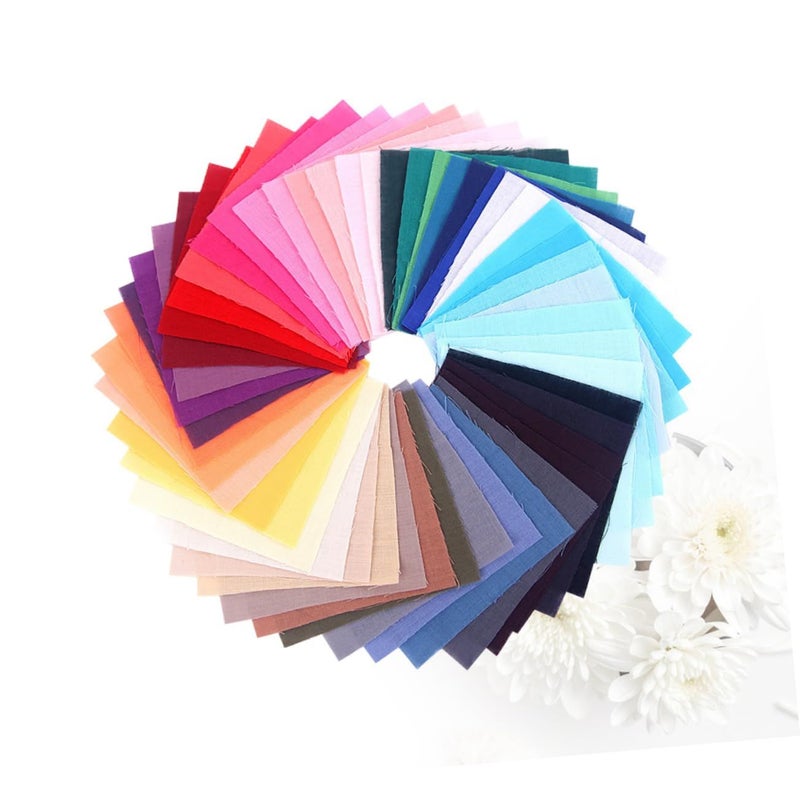 50 Pieces Cotton Patchwork Fabric Set For Quilting Sewing And DIY Home Decor - Image 4