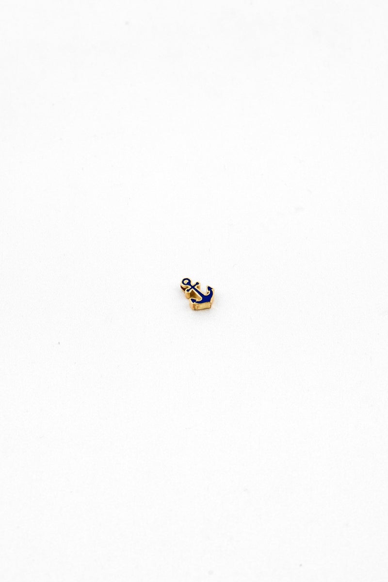 ALEX AND ANI Women Stainless Steel Infusion Anchor Slider Charm, Gold Blue  - Image 1