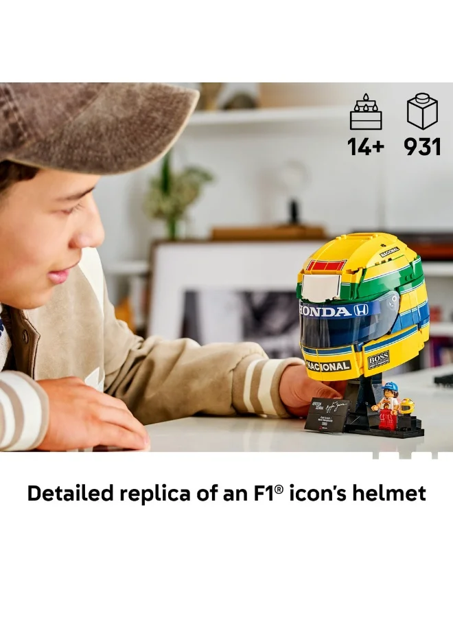 Lego Editions Ayrton Senna Helmet - F1 Set for Adults 43024 (Age 14+, 931 Pieces)
