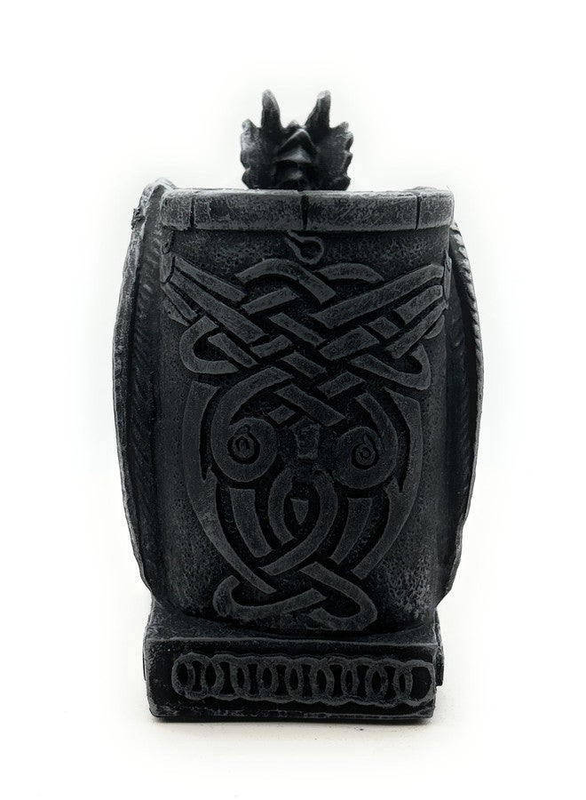 RUSTIX Medieval Dragon Pen Holder - Fantasy Gothic Decor | Unique Desk Organizer for Adults | Dragon Figurine Home Office Accessory | Pewter-Style Dragon Stationery Holder - Image 5