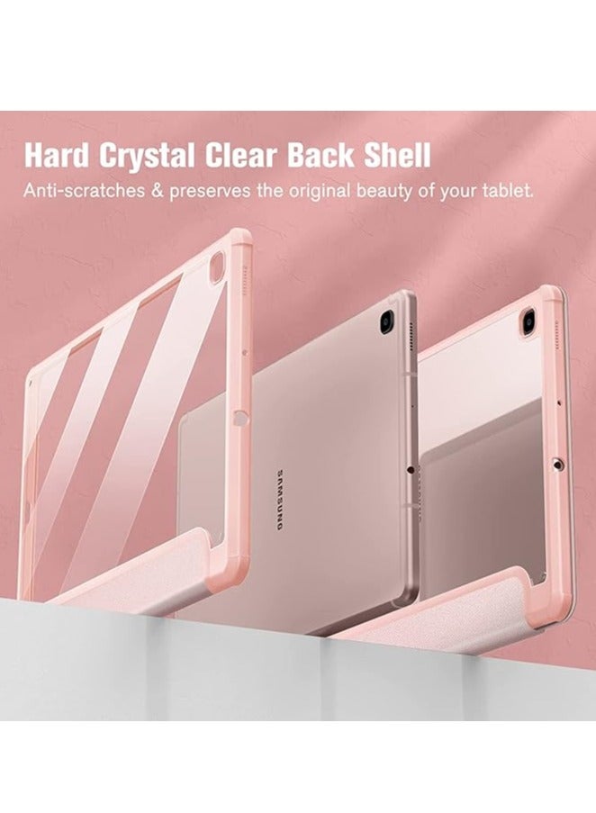 إيفو جراب Hybrid Slim Case لهاتف Samsung Galaxy Tab S6 Lite مقاس 10.4 بوصة موديل 2022/2020 (SM-P610/P613/P615/P619) مع حامل قلم S وغطاء خلفي شفاف مقاوم للصدمات  (وردي) - Image 3