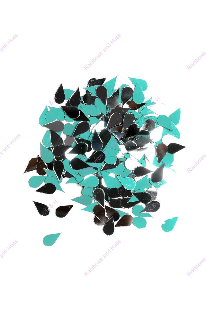 RH RH Craft Mirrors Tear Drop Shape 100 Grams110 Pcs Approx for LIPPAN Art Mirror Art MUD and Mirror Art Craft Mosaic Art Home Decorations ETC 25 x 15 CM  - Image 1