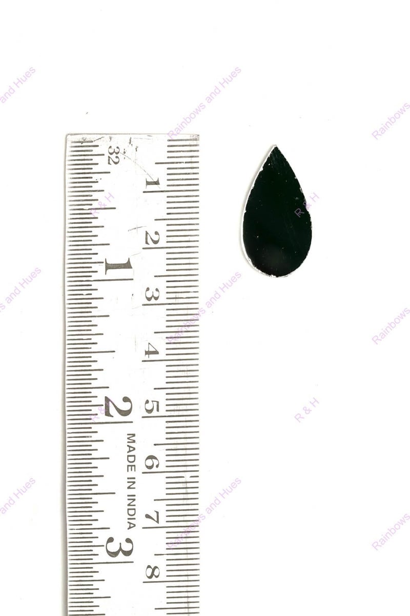 RH RH Craft Mirrors Tear Drop Shape 100 Grams110 Pcs Approx for LIPPAN Art Mirror Art MUD and Mirror Art Craft Mosaic Art Home Decorations ETC 25 x 15 CM  - Image 2