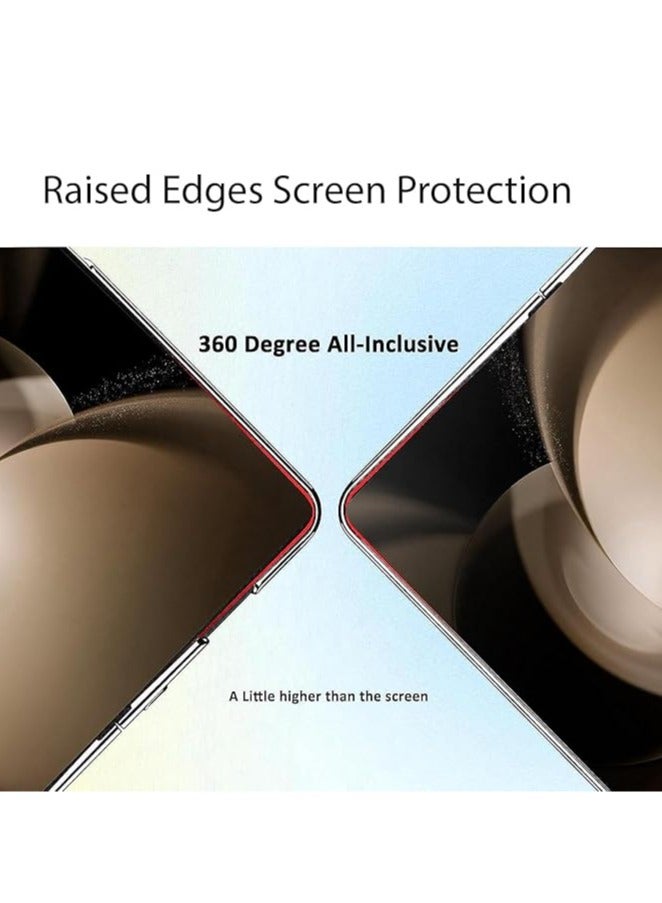 general Compatible with Samsung Z Fold 5 transparent phone case, folding flap pc hard shell personality solid color creative case - Image 5