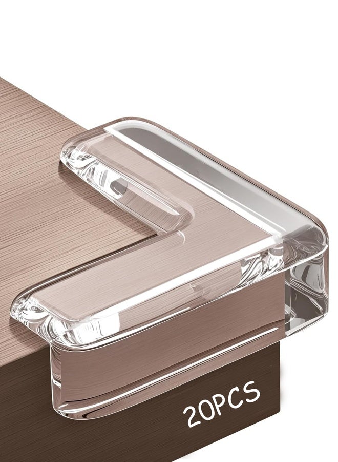 Set of 20 Kids Table Corner Protectors, Clear Furniture Corner Protectors, Baby Protective Corner Guards, Corner Covers - Image 1