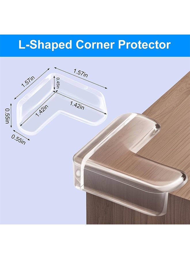 Set of 20 Kids Table Corner Protectors, Clear Furniture Corner Protectors, Baby Protective Corner Guards, Corner Covers - Image 2