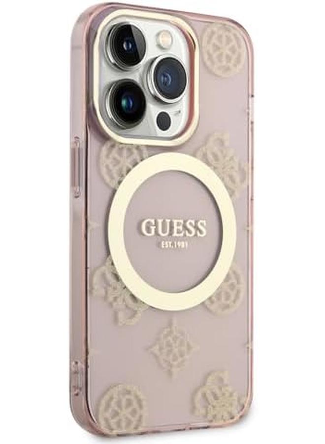 erorex Guess For Iphone 15 Pro Case Iml Case Compatible With Magsafe Anti Scratch Drop Resistant Shockproof Full Slim Bumper Protection Back Cover For Iphone 15 Pro 6.1" Gold Pink - Image 5