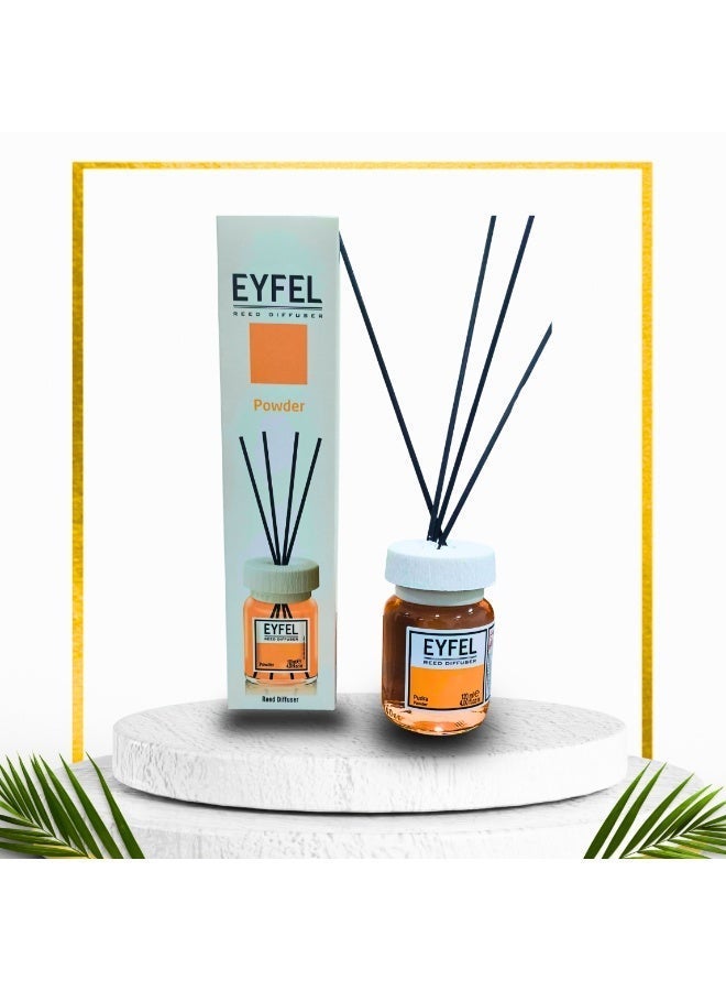آيفيل معطر هواء عيدل بأعواد عطر البودرة 120 مل – فواح طويل الأمد للمنازل والمكاتب - Image 1