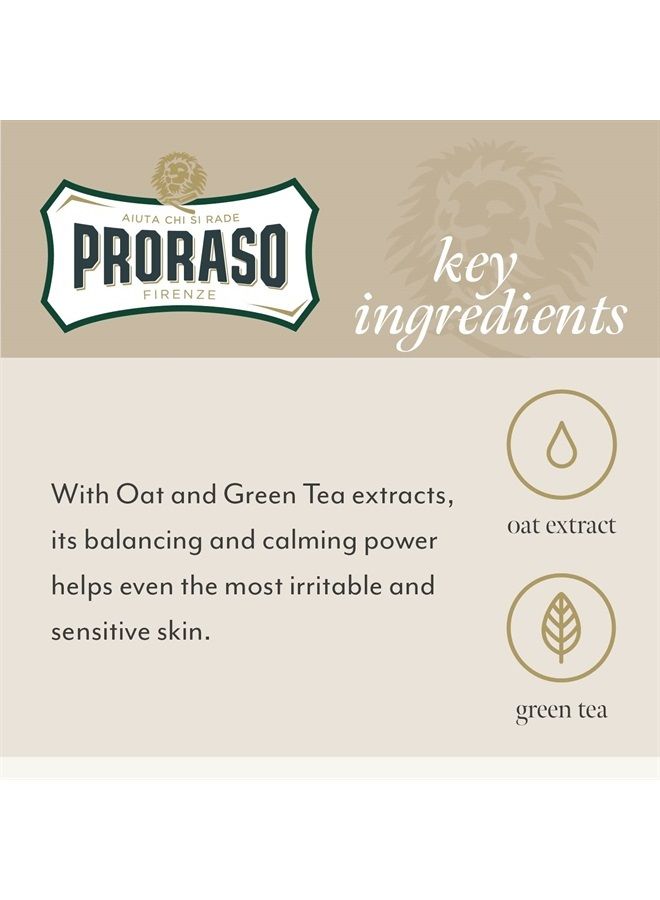 proraso بلسم ما بعد الحلاقة للرجال، مرطب للبشرة الحساسة مع الشوفان والشاي الأخضر، 3.4 أونصة سائلة (عبوة واحدة) - Image 4