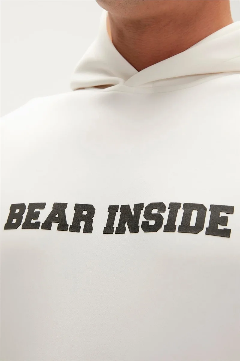 Bad Bear Arthur Hoodie Marshmallow White Hooded Men's Sweatshirt