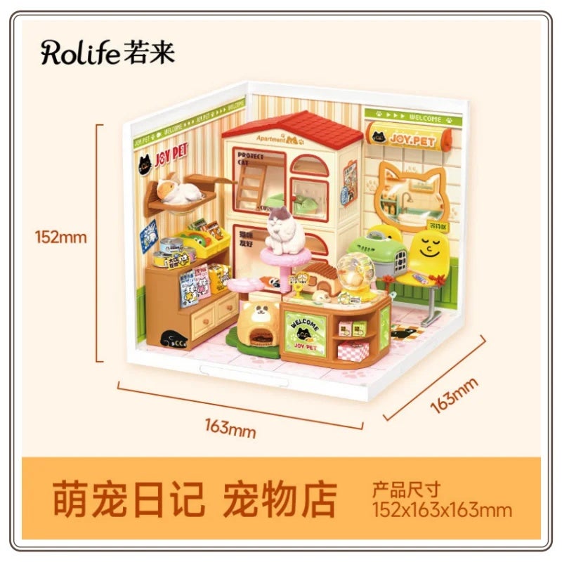 رولايف لعبة Toys Original Rolife Super World Shopping Diary Building Diy Miniature Items Plastic Model Kits Gift Toy Children's Guest Gifts, W 01 - Image 3