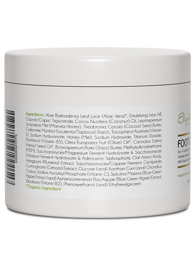 Elizabeth Parker Naturals - Foot Cream for Dry Cracked Feet and Heels - Best Foot Care with Coconut Oil - Non Greasy Foot Lotion with Shea Butter & Aloe Vera - Callus Remover for Feet with Olive Oil & Manuka Honey (2Oz) - Image 1