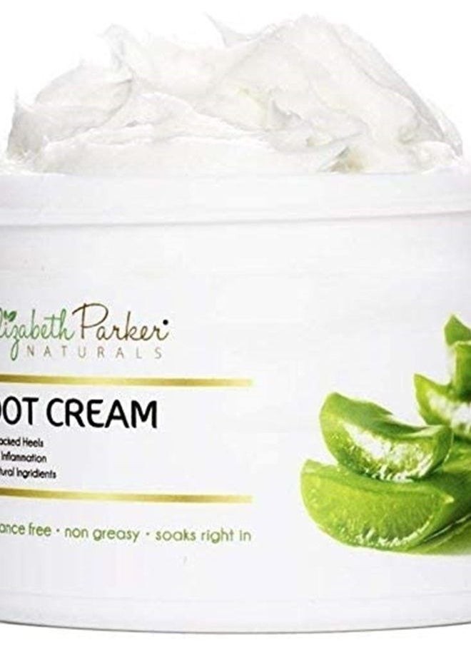 Elizabeth Parker Naturals - Foot Cream for Dry Cracked Feet and Heels - Best Foot Care with Coconut Oil - Non Greasy Foot Lotion with Shea Butter & Aloe Vera - Callus Remover for Feet with Olive Oil & Manuka Honey (2Oz) - Image 1