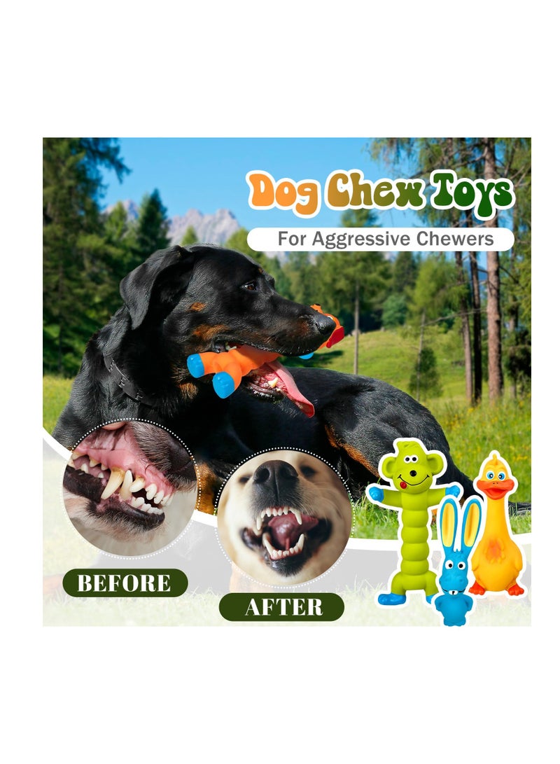 Excefore 7 Inch Squeaky Latex Dog Toys Standing Stick Soft Rubber Dog Chew Toy Animal Puppy Fetch Interactive Play Toy Assorted Animal Pet Toys for Small Medium Large Dogs Assorted Color(Set of 9) - Image 5