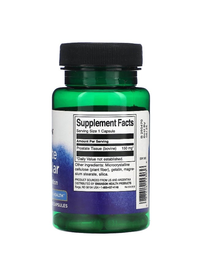 Swanson, Prostate Glandular, 150 mg , 60 Capsules (Packaging may vary) - Image 2
