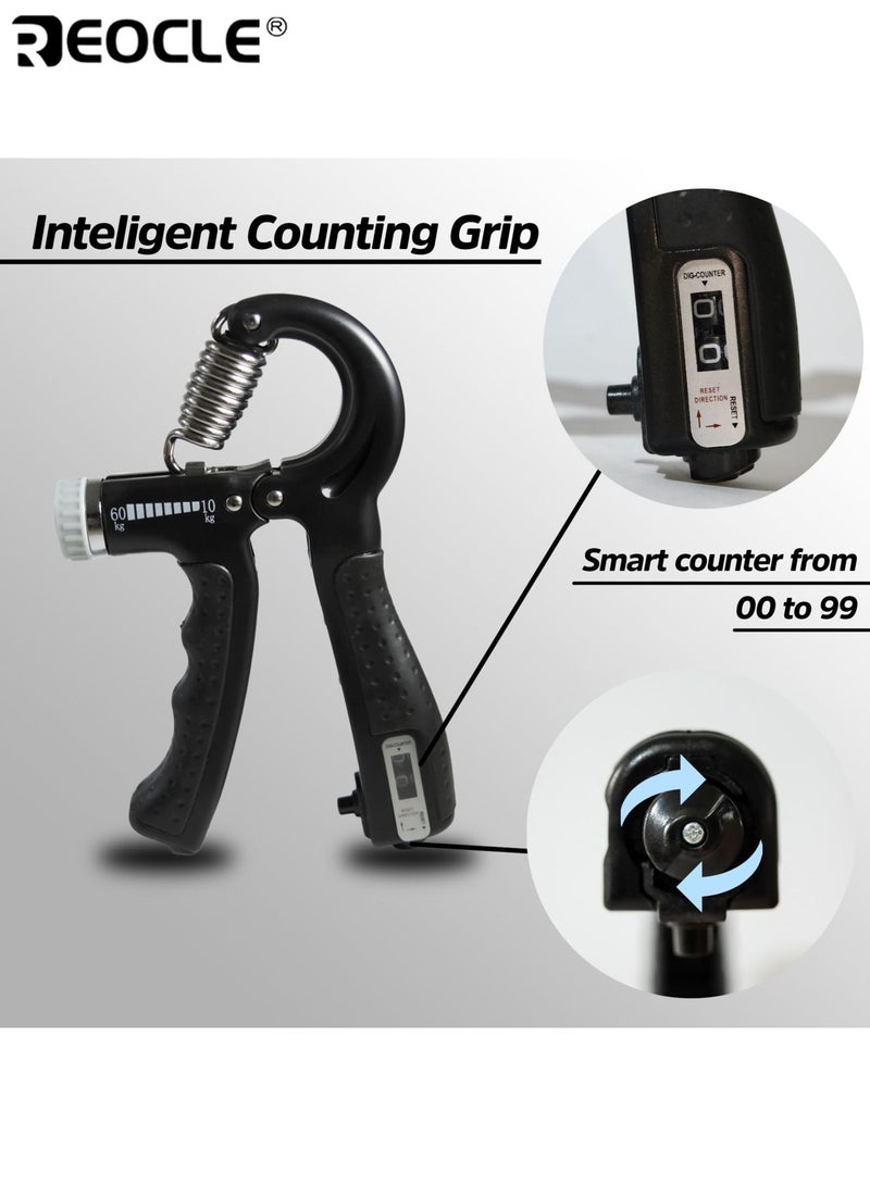 ريوكل معزز قوة قبضة يد قابل للتعديل مقاومة من ٥ إلى ٦٠ كيلوغرام نابض ثقيل الشد ممدد أصابع تصميم مريح معدات تدريب مثالي لبناء العضلات والتعافي - Image 4