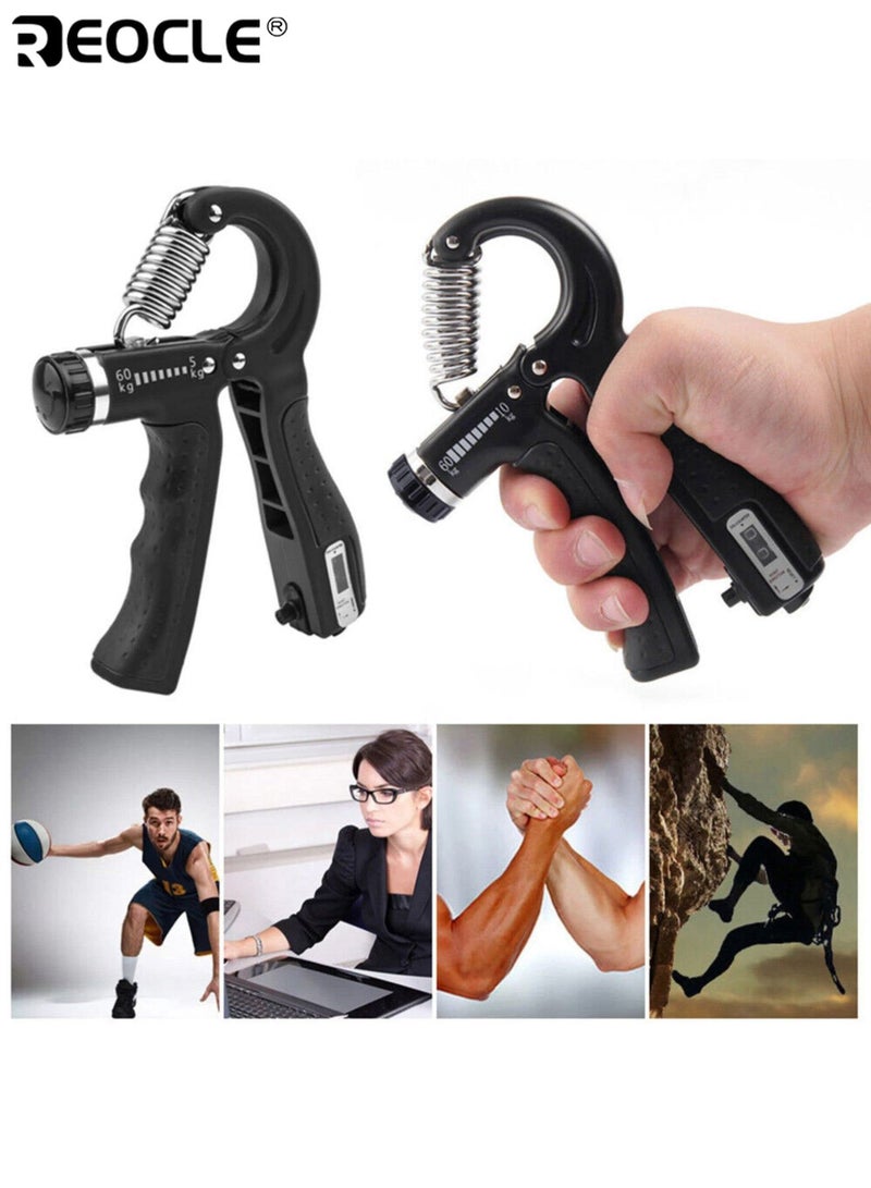 ريوكل معزز قوة قبضة يد قابل للتعديل مقاومة من ٥ إلى ٦٠ كيلوغرام نابض ثقيل الشد ممدد أصابع تصميم مريح معدات تدريب مثالي لبناء العضلات والتعافي - Image 1