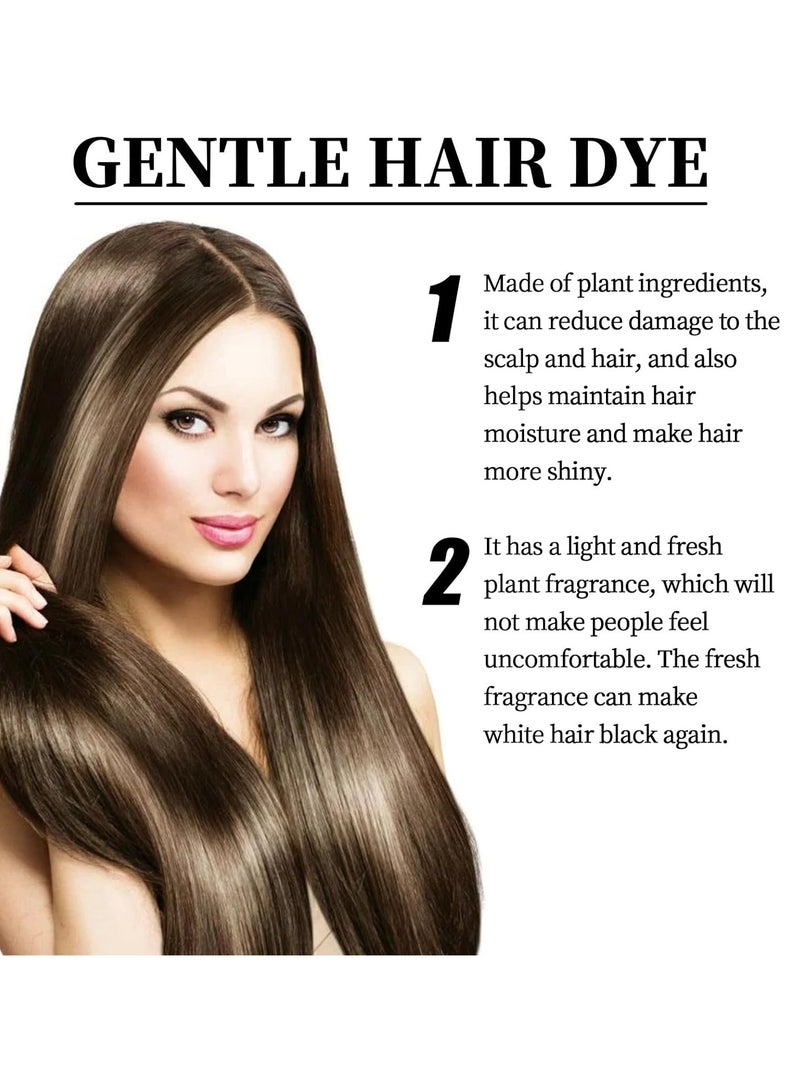 EELHOE Natural Plant Black Fruit Hair Dye Cream for Men Women, Fruit Essence Hair Dyeing with Comb for Gray Hair Coverage, Plant Extract Hair Dye Essence with Quick Precision Applicator 80ml - Image 3