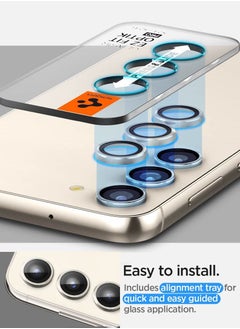 Spigen واقي شاشة عدسة الكاميرا Glastr Ez Fit Optik Pro لهاتف Samsung Galaxy S23 وGalaxy S23 Plus (عبوة من قطعتين) - كريمي  - Image 5